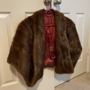 Vintage Mink Fur Shawl